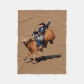 Couverture Polaire Bull Riding Rodeo Art (Devant)