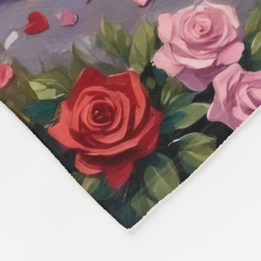 Couverture Polaire Bull Terrier Dog Valentine's Day (Coin)