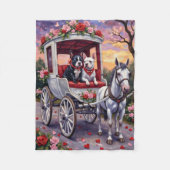 Couverture Polaire Bull Terrier Dog Valentine's Day (Devant)