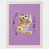 Couverture Polaire Bulldog Chiot Smart Fella Fart Smella Dark (Devant)