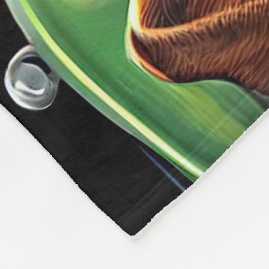 Couverture Polaire Bulldog Driving Bike St. Patrick's Day (Coin)