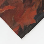 Couverture Polaire Bulldog en automne Feuilles automne Inspire (Coin)