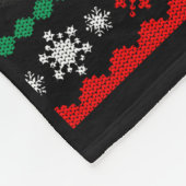 Couverture Polaire Bulldog français| Joyeux Noël en français (Coin)