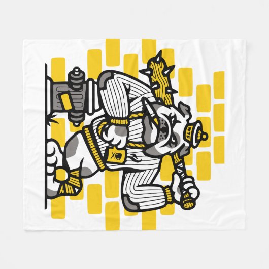 Couverture Polaire Bulldog Gang (Devant (Horizontal))