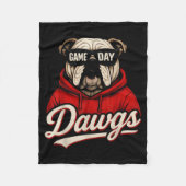 Couverture Polaire Bulldog Graphic Dawgs Men Women Kid Boy Girl (Devant)