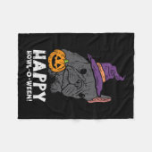Couverture Polaire Bulldog Witch Happy Howl O Ween Fun Halloween Chie (Devant (Horizontal))