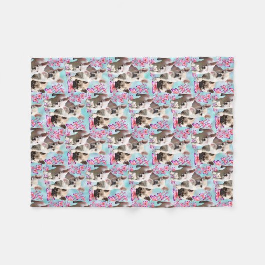 Couverture Polaire Bulldoge français (Devant (Horizontal))