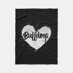 Couverture Polaire Bulldogs - Coeur Amoureux des chiens Animal éleveu