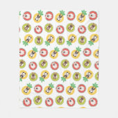 Couverture Polaire Bulldogs français dans la piscine de fruits Flotte (Devant)