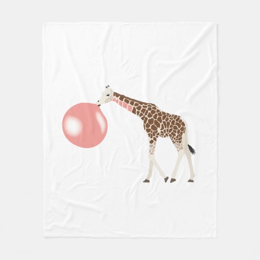 Couverture Polaire Bulle de gomme Giraffe soufflante bulle (Devant)
