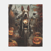 Couverture Polaire Bulle Terrier Riding Moto Halloween effrayant (Devant)