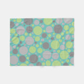 Couverture Polaire Bulles modernes Gris et Vertes (Devant (Horizontal))