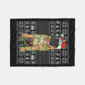 Couverture Polaire Bullmastiff Christmas Lights Ugly Sweater Funny Pe (Devant (Horizontal))