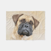 Couverture Polaire Bullmastiff Peinture - Joli chien d'origine art (Devant (Horizontal))