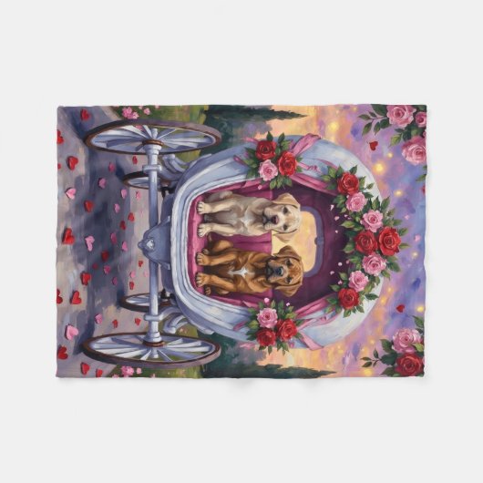 Couverture Polaire Bullmastiff Saint-Valentin (Devant (Horizontal))