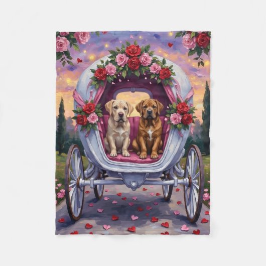 Couverture Polaire Bullmastiff Saint-Valentin (Devant)