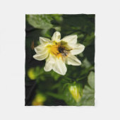 Couverture Polaire Bumblebee et dahlia blanc photo (Devant)