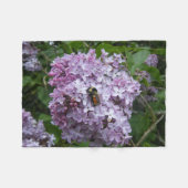 Couverture Polaire Bumblebee et Lilac Tree Fleece Blanche (Devant (Horizontal))