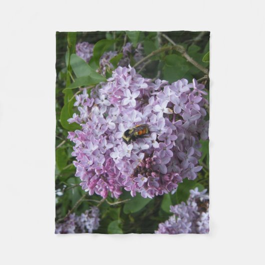 Couverture Polaire Bumblebee et Lilac Tree Fleece Blanche (Devant)