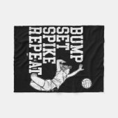 Couverture Polaire Bump Set Spike Repeat Volleyll Player Coach Gameda (Devant (Horizontal))