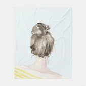 Couverture Polaire Bun de noeud de cheveux Brown (Devant)