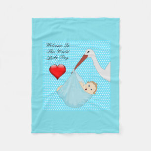Couverture Polaire Bundle Joy Boy Stork Fleece Blanket