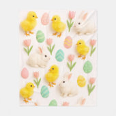 Couverture Polaire Bunnies and Chicks Pattern (Devant)