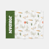 Couverture Polaire Bunnies & Canards sur le Motif de ferme (Devant (Horizontal))