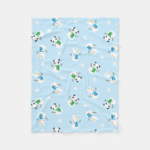Couverture Polaire Bunnies Neige & Pandas Neige (Devant)