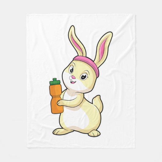 Couverture Polaire Bunny at fitness with Drinking bottle (Devant)