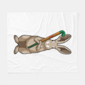 Couverture Polaire Bunny at Hockey (Devant (Horizontal))