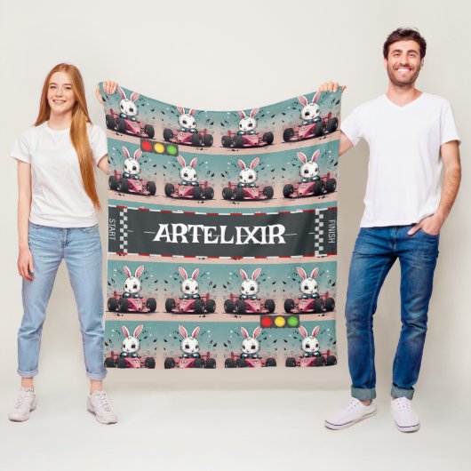 Couverture Polaire Bunny Car Racer (En situation)