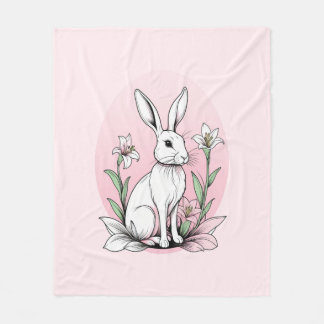 Couverture Polaire Bunny et Lilies