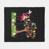 Couverture Polaire Bunny Flamingo Easter | Cute Flamingo Lovers (Devant (Horizontal))
