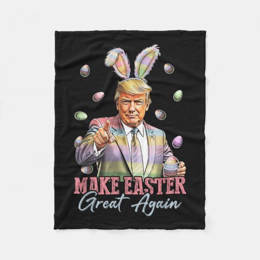 Couverture Polaire Bunny Funny Trump Rendre Pâques grand Rabbit H (Devant)