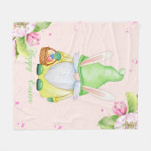 Couverture Polaire Bunny Gnome de Pâques (Devant (Horizontal))
