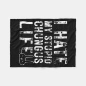 Couverture Polaire Bunny Meme I Hate My Stud Chungus Life  (Devant (Horizontal))