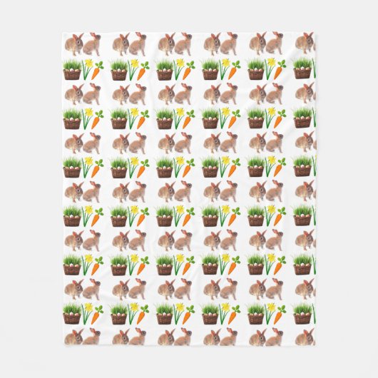 Couverture Polaire Bunny Pâques Classique Vacances Cosy (Devant)