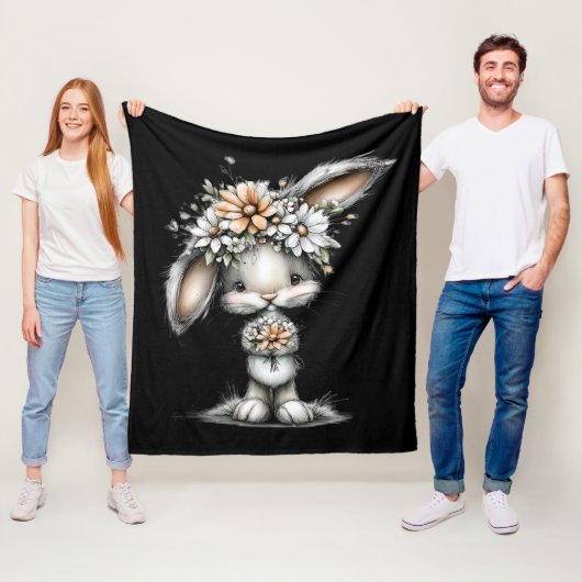 Couverture Polaire Bunny t'aime (En situation)