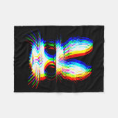 Couverture Polaire Bunny Trippy Varwave Easter Techno Rave Edm Music (Devant (Horizontal))