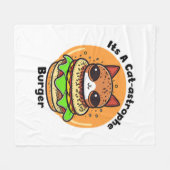 Couverture Polaire Burger de chat 1 (Devant (Horizontal))