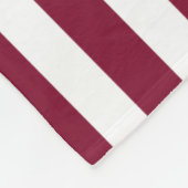 Couverture Polaire Burgundy et blanc rayures de bonbons (Coin)