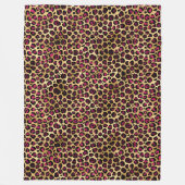 Couverture Polaire Burgundy et Gold Leopard Series Design 2 (Devant)