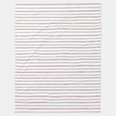 Couverture Polaire Burgundy & Grey Thin Chevron Stripes (Devant)