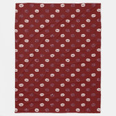 Couverture Polaire Burgundy rose Parties scintillant rouge blanc Bais (Devant)