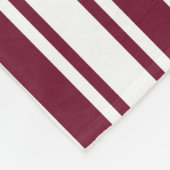 Couverture Polaire Burgundy rouge et blanc bonbons rayures (Coin)