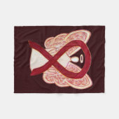 Couverture Polaire Burgundy Sensibilisation Ruban Angel Soft Blanches (Devant (Horizontal))