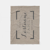 Couverture Polaire Burlap rustique - Connexion familiale ou Mariage p (Devant)