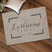 Couverture Polaire Burlap rustique - Connexion familiale ou Mariage p