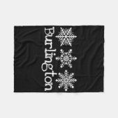 Couverture Polaire Burlington Vermont Snowflakes Ski Skier Rus (Devant (Horizontal))